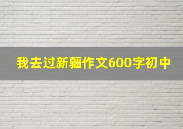 我去过新疆作文600字初中