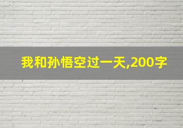 我和孙悟空过一天,200字