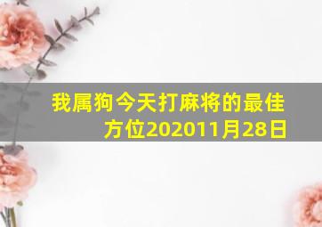 我属狗今天打麻将的最佳方位202011月28日