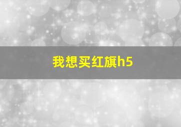 我想买红旗h5