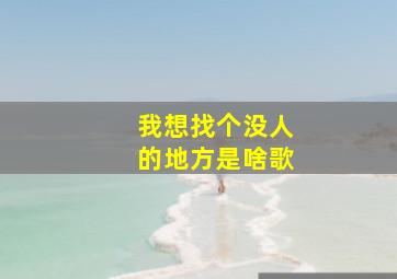 我想找个没人的地方是啥歌