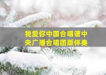 我爱你中国合唱谱中央广播合唱团版伴奏