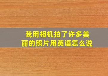 我用相机拍了许多美丽的照片用英语怎么说