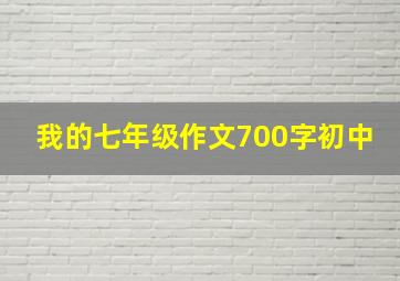 我的七年级作文700字初中