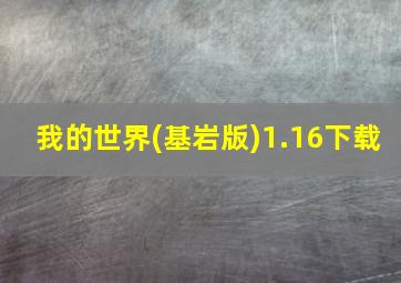 我的世界(基岩版)1.16下载