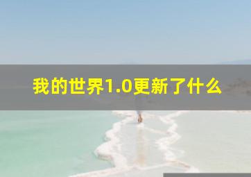 我的世界1.0更新了什么