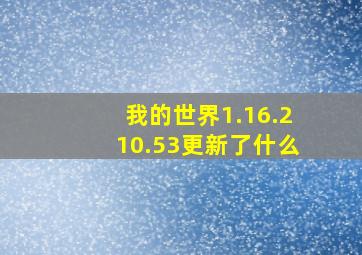 我的世界1.16.210.53更新了什么