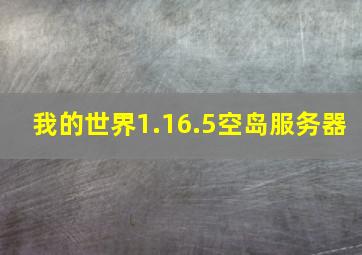 我的世界1.16.5空岛服务器