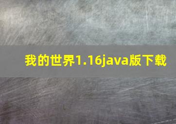 我的世界1.16java版下载