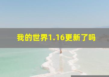 我的世界1.16更新了吗