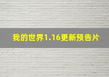 我的世界1.16更新预告片