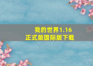 我的世界1.16正式版国际版下载