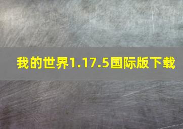 我的世界1.17.5国际版下载