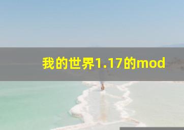 我的世界1.17的mod