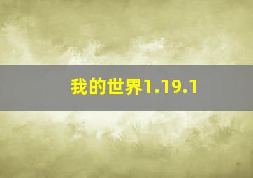 我的世界1.19.1