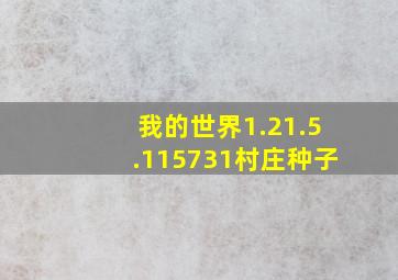 我的世界1.21.5.115731村庄种子