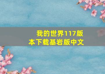 我的世界117版本下载基岩版中文