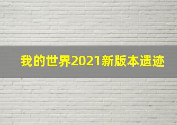 我的世界2021新版本遗迹