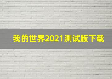 我的世界2021测试版下载