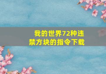 我的世界72种违禁方块的指令下载