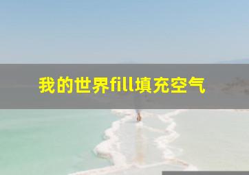 我的世界fill填充空气