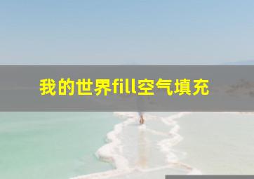 我的世界fill空气填充