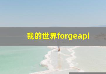 我的世界forgeapi