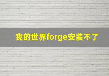 我的世界forge安装不了