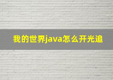 我的世界java怎么开光追