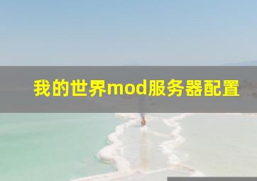 我的世界mod服务器配置