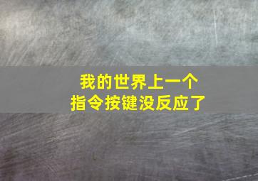 我的世界上一个指令按键没反应了