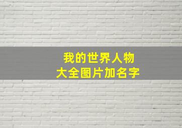 我的世界人物大全图片加名字