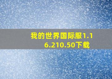 我的世界国际服1.16.210.50下载