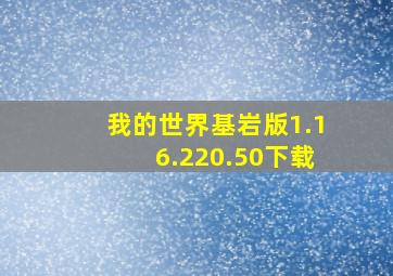 我的世界基岩版1.16.220.50下载