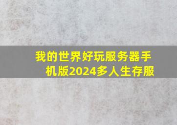 我的世界好玩服务器手机版2024多人生存服