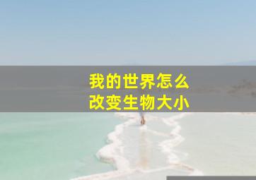 我的世界怎么改变生物大小