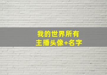 我的世界所有主播头像+名字