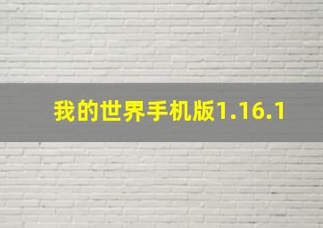 我的世界手机版1.16.1