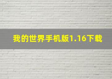 我的世界手机版1.16下载