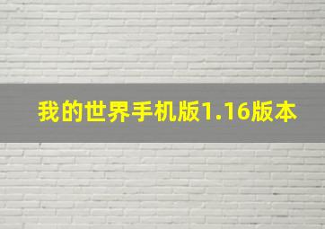 我的世界手机版1.16版本