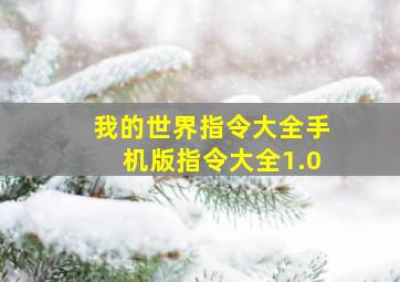 我的世界指令大全手机版指令大全1.0