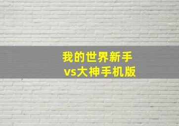 我的世界新手vs大神手机版