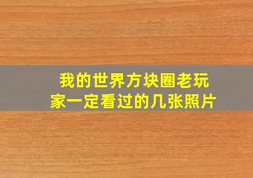 我的世界方块圈老玩家一定看过的几张照片