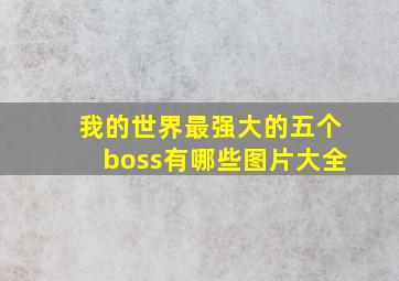 我的世界最强大的五个boss有哪些图片大全