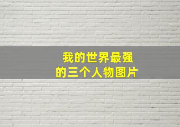 我的世界最强的三个人物图片