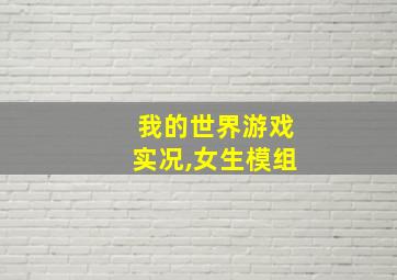 我的世界游戏实况,女生模组