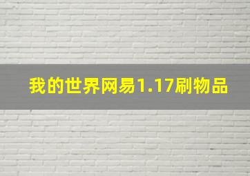 我的世界网易1.17刷物品