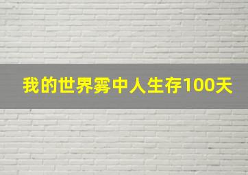 我的世界雾中人生存100天