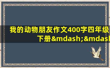 我的动物朋友作文400字四年级下册——小猫