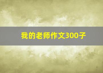 我的老师作文300子